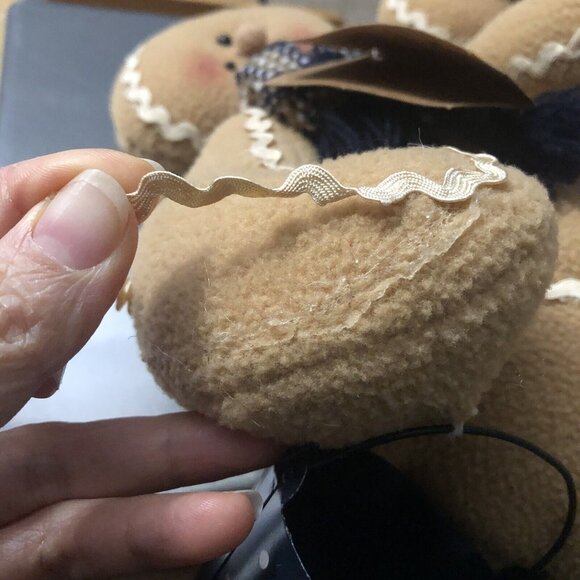 Vtg Homespun Collections Mr & Mrs Gingerbread Child Family Plush Christmas Decor - Picture 12 of 12